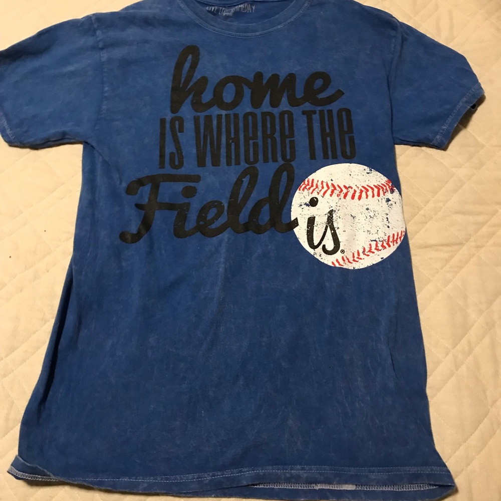 “Home is where the field is” cute baseball T